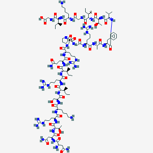 molecular formula C114H199N41O31 B039444 Hiv (GP120) fragment (308-331) CAS No. 115416-08-5