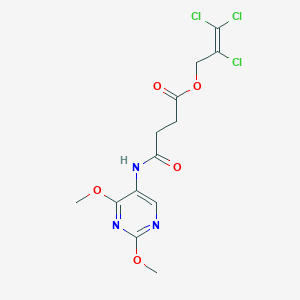 molecular formula C13H14Cl3N3O5 B394440 2,3,3-Trichloroprop-2-en-1-yl 4-[(2,4-dimethoxypyrimidin-5-yl)amino]-4-oxobutanoate 