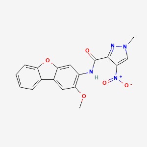 N-(2-methoxydibenzofuran-3-yl)-1-methyl-4-nitropyrazole-3-carboxamide