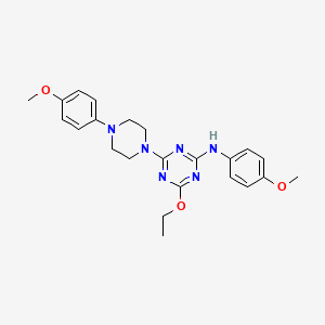 4-ethoxy-N-(4-methoxyphenyl)-6-[4-(4-methoxyphenyl)-1-piperazinyl]-1,3,5-triazin-2-amine