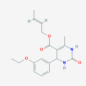 molecular formula C18H22N2O4 B394442 2-Butenyl 4-(3-ethoxyphenyl)-6-methyl-2-oxo-1,2,3,4-tetrahydro-5-pyrimidinecarboxylate 