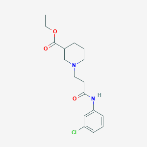 Ethyl 1-{3-[(3-chlorophenyl)amino]-3-oxopropyl}piperidine-3-carboxylate