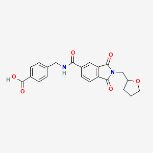 4-[({[1,3-dioxo-2-(tetrahydrofuran-2-ylmethyl)-2,3-dihydro-1H-isoindol-5-yl]carbonyl}amino)methyl]benzoic acid