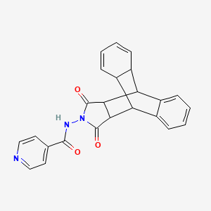 N-(16,18-dioxo-17-azapentacyclo[6.6.5.02,7.09,14.015,19]nonadeca-2,4,6,10,12-pentaen-17-yl)pyridine-4-carboxamide