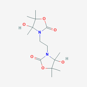 molecular formula C14H24N2O6 B394455 4-Hydroxy-3-[2-(4-hydroxy-4,5,5-trimethyl-2-oxo-oxazolidin-3-yl)-ethyl]-4,5,5-trimethyl-oxazolidin-2-one 