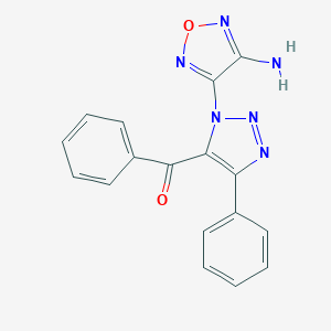 molecular formula C17H12N6O2 B394461 [1-(4-amino-1,2,5-oxadiazol-3-yl)-4-phenyl-1H-1,2,3-triazol-5-yl](phenyl)methanone 