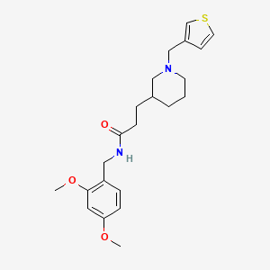 molecular formula C22H30N2O3S B3944630 N-(2,4-dimethoxybenzyl)-3-[1-(3-thienylmethyl)-3-piperidinyl]propanamide 