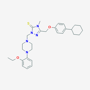 molecular formula C29H39N5O2S B394472 5-[(4-cyclohexylphenoxy)methyl]-2-{[4-(2-ethoxyphenyl)piperazin-1-yl]methyl}-4-methyl-2,4-dihydro-3H-1,2,4-triazole-3-thione 