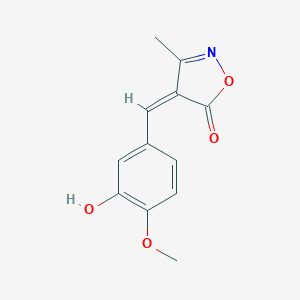molecular formula C12H11NO4 B394473 4-[(Z)-1-(3-hydroxy-4-methoxyphenyl)methylidene]-3-methyl-5-isoxazolone 
