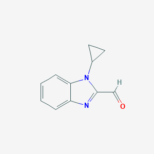 molecular formula C11H10N2O B039448 1-Cyclopropyl-1H-benzo[d]imidazole-2-carbaldehyde CAS No. 118500-36-0