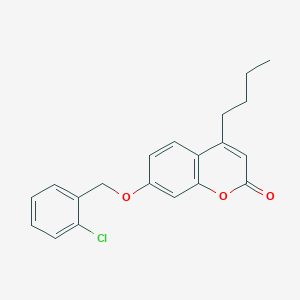 molecular formula C20H19ClO3 B3944915 4-BUTYL-7-[(2-CHLOROPHENYL)METHOXY]-2H-CHROMEN-2-ONE 