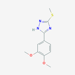 molecular formula C11H13N3O2S B394504 3-(3,4-dimethoxyphenyl)-5-(methylsulfanyl)-1H-1,2,4-triazole 