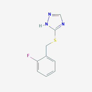 molecular formula C9H8FN3S B394507 2-Fluorobenzyl 1H-1,2,4-triazol-3-yl sulfide 