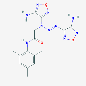molecular formula C15H18N10O3 B394510 2-[1,3-bis(4-amino-1,2,5-oxadiazol-3-yl)-2-triazenyl]-N-mesitylacetamide 