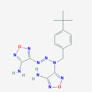 molecular formula C15H19N9O2 B394513 4,4'-[(1E)-3-(4-tert-butylbenzyl)triaz-1-ene-1,3-diyl]bis(1,2,5-oxadiazol-3-amine) 