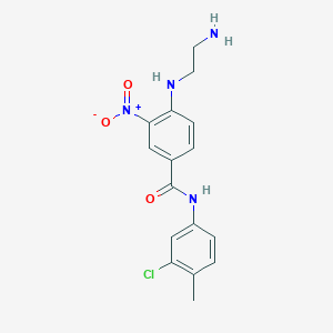 molecular formula C16H17ClN4O3 B3945194 4-[(2-aminoethyl)amino]-N-(3-chloro-4-methylphenyl)-3-nitrobenzamide 