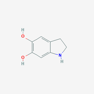 molecular formula C8H10BrNO2 B039452 吲哚啉-5,6-二醇氢溴酸盐 CAS No. 29539-03-5