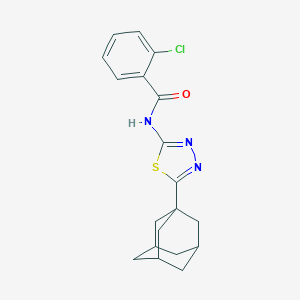molecular formula C19H20ClN3OS B394520 N-[5-(1-adamantyl)-1,3,4-thiadiazol-2-yl]-2-chlorobenzamide 
