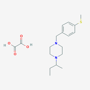 molecular formula C18H28N2O4S B3945277 1-Butan-2-yl-4-[(4-methylsulfanylphenyl)methyl]piperazine;oxalic acid 