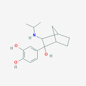 molecular formula C16H23NO3 B039453 N-Isopropyl-3-amino-2-(3,4-dihydroxyphenyl)-2-hydroxybicyclo(2.2.1)heptane CAS No. 118891-95-5