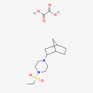 molecular formula C15H26N2O6S B3945311 1-(2-Bicyclo[2.2.1]heptanyl)-4-ethylsulfonylpiperazine;oxalic acid 