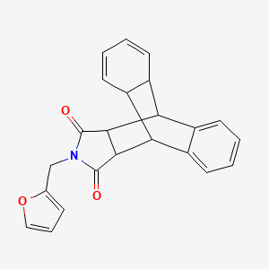 molecular formula C23H19NO3 B3945326 17-(Furan-2-ylmethyl)-17-azapentacyclo[6.6.5.02,7.09,14.015,19]nonadeca-2,4,6,10,12-pentaene-16,18-dione 