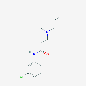 molecular formula C14H21ClN2O B3945380 3-[butyl(methyl)amino]-N-(3-chlorophenyl)propanamide 