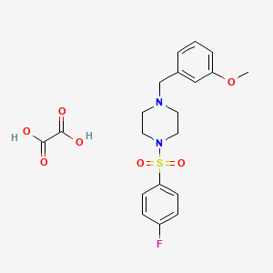 molecular formula C20H23FN2O7S B3945395 1-[(4-fluorophenyl)sulfonyl]-4-(3-methoxybenzyl)piperazine oxalate 