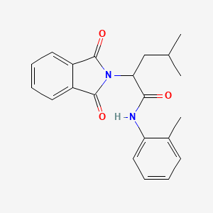 molecular formula C21H22N2O3 B3945467 2-(1,3-dioxo-1,3-dihydro-2H-isoindol-2-yl)-4-methyl-N-(2-methylphenyl)pentanamide CAS No. 428846-08-6