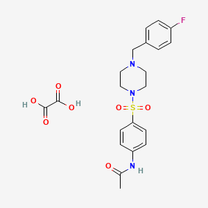 molecular formula C21H24FN3O7S B3945470 N-[4-[4-[(4-fluorophenyl)methyl]piperazin-1-yl]sulfonylphenyl]acetamide;oxalic acid 