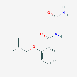 molecular formula C15H20N2O3 B3945476 N-(2-amino-1,1-dimethyl-2-oxoethyl)-2-[(2-methylprop-2-en-1-yl)oxy]benzamide 