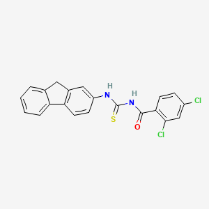 molecular formula C21H14Cl2N2OS B3945752 2,4-dichloro-N-(9H-fluoren-2-ylcarbamothioyl)benzamide 