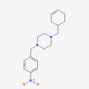 molecular formula C18H25N3O2 B3945777 1-(Cyclohex-3-en-1-ylmethyl)-4-(4-nitrobenzyl)piperazine 