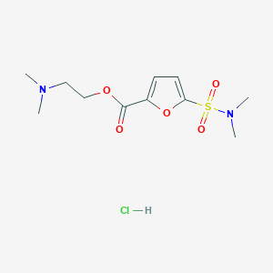 molecular formula C11H19ClN2O5S B3945826 2-(Dimethylamino)ethyl 5-(dimethylsulfamoyl)furan-2-carboxylate;hydrochloride 