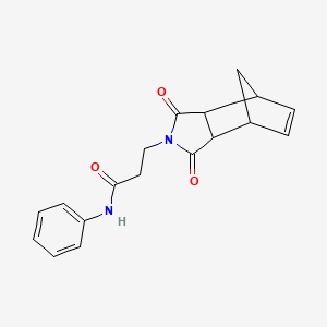 molecular formula C18H18N2O3 B3945829 3-(1,3-dioxo-1,3,3a,4,7,7a-hexahydro-2H-4,7-methanoisoindol-2-yl)-N-phenylpropanamide 