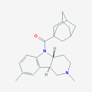 molecular formula C24H32N2O B394585 5-(1-Adamantylcarbonyl)-2,8-dimethyl-2,3,4,4a,5,9b-hexahydro-1H-pyrido[4,3-b]indole 
