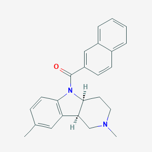 molecular formula C24H24N2O B394590 2,8-Dimethyl-5-(2-naphthoyl)-2,3,4,4a,5,9b-hexahydro-1H-pyrido[4,3-b]indole 