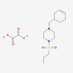 molecular formula C16H28N2O6S B3945946 1-(3-cyclohexen-1-ylmethyl)-4-(propylsulfonyl)piperazine oxalate 