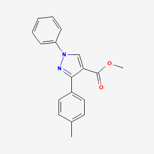 molecular formula C18H16N2O2 B3946231 methyl 3-(4-methylphenyl)-1-phenyl-1H-pyrazole-4-carboxylate 