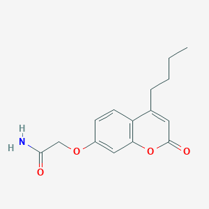 molecular formula C15H17NO4 B3946276 2-[(4-butyl-2-oxo-2H-chromen-7-yl)oxy]acetamide 