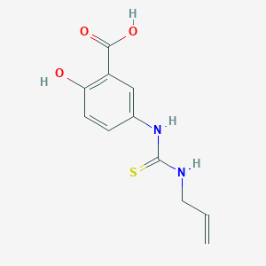 molecular formula C11H12N2O3S B3946280 Benzoic acid, 2-hydroxy-5-[[(2-propenylamino)thioxomethyl]amino]- CAS No. 62773-60-8