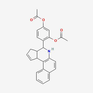 molecular formula C26H23NO4 B3946287 3-(Acetyloxy)-4-(3a,4,5,11c-tetrahydro-3H-benzo[f]cyclopenta[c]quinolin-4-yl)phenyl acetate 