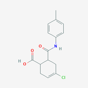 molecular formula C15H16ClNO3 B3946310 4-Chloro-6-[(4-methylphenyl)carbamoyl]cyclohex-3-ene-1-carboxylic acid 