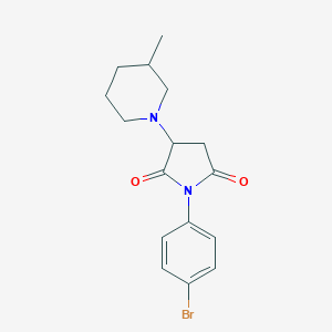 molecular formula C16H19BrN2O2 B394656 1-(4-Bromophenyl)-3-(3-methylpiperidin-1-yl)pyrrolidine-2,5-dione 