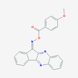 molecular formula C23H15N3O3 B394657 11H-indeno[1,2-b]quinoxalin-11-one O-(4-methoxybenzoyl)oxime 