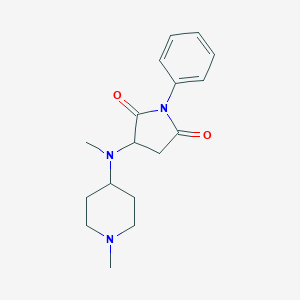 molecular formula C17H23N3O2 B394658 3-[Methyl(1-methyl-4-piperidinyl)amino]-1-phenyl-2,5-pyrrolidinedione 