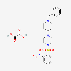 molecular formula C24H30N4O8S B3946595 1-(1-Benzylpiperidin-4-yl)-4-(2-nitrophenyl)sulfonylpiperazine;oxalic acid 