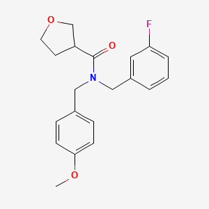 molecular formula C20H22FNO3 B3946607 N-(3-fluorobenzyl)-N-(4-methoxybenzyl)tetrahydrofuran-3-carboxamide 