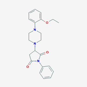 molecular formula C22H25N3O3 B394668 3-[4-(2-Ethoxyphenyl)piperazin-1-yl]-1-phenylpyrrolidine-2,5-dione 
