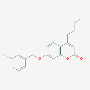 molecular formula C20H19ClO3 B3946717 4-BUTYL-7-[(3-CHLOROPHENYL)METHOXY]-2H-CHROMEN-2-ONE 